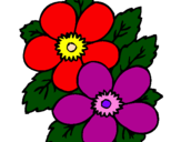 Coloring page Flowers painted byll