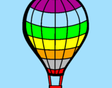 Coloring page Hot-air balloon painted bymica