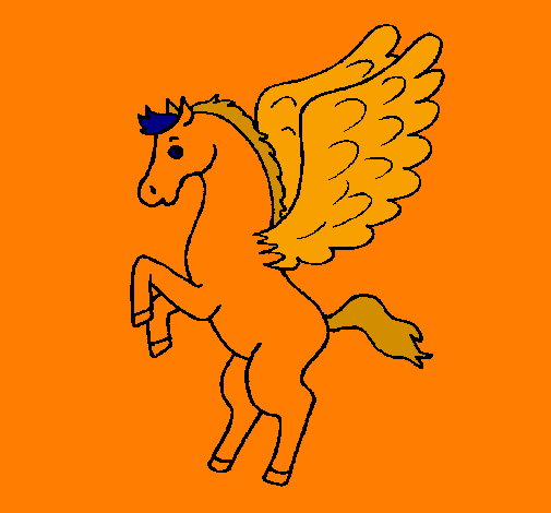 Pegasus on hind legs