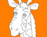 Coloring page Giraffe face painted bykristen
