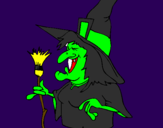Coloring page Witch painted byPZ
