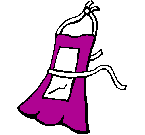 Coloring page Apron painted byapron
