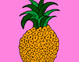 Coloring page pineapple painted byRachel