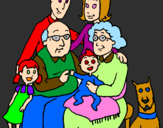 Coloring page Family  painted bylisa
