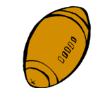Coloring page American football ball painted bycesar