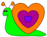 Coloring page Heart snail painted byhumberto