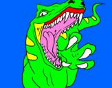 Coloring page Velociraptor II painted byL.J.