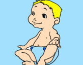 Coloring page Baby II painted byfamily