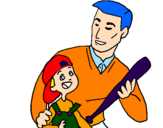Coloring page Father and son painted byALEJANDRA