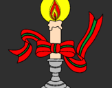 Coloring page Christmas candle II painted byGirlsRule