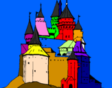 Coloring page Medieval castle painted bythe castle of hope