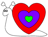 Coloring page Heart snail painted byCARLOS