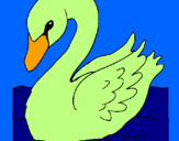 Coloring page Swan painted bysumer