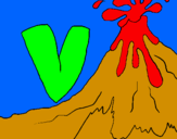 Coloring page Volcano  painted bysamuel suaybaguio