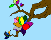 Coloring page Almond flower painted byJulie