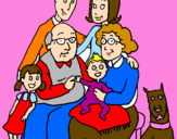 Coloring page Family  painted byximena
