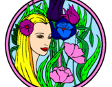 Coloring page Princess of the forest 3 painted bySanctuary
