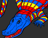 Coloring page Crocodile painted bycoco