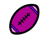 Coloring page American football ball II painted bychofitas