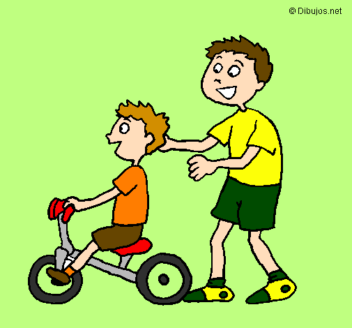 Coloring page Tricycle painted byRosalea
