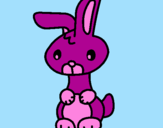 Coloring page Art the rabbit painted byanna