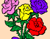 Coloring page Bunch of roses painted bylaniko===