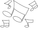 Coloring page Musical notes painted bySherri