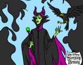 Coloring page Maleficient painted byf