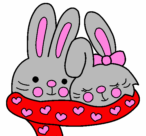 Rabbits in love