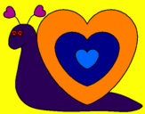 Coloring page Heart snail painted bykhrist
