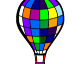 Coloring page Hot-air balloon painted byivan