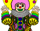 Coloring page Clown dressed up painted bygábor