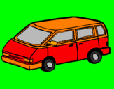 Coloring page Family car painted byL.J.