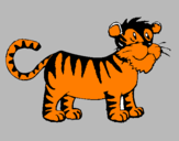 Coloring page Tiger painted byvbvt