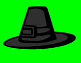 Coloring page Pilgrim hat painted byjimena