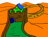 Coloring page The Great Wall of China painted bysumer