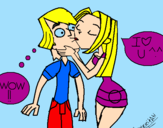 Coloring page Kiss painted bynaol