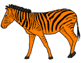 Coloring page Zebra painted bybrad