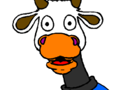Coloring page Surprised cow painted byNave