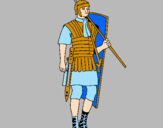 Coloring page Roman soldier painted bysnoopy