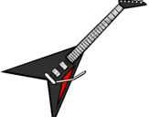 Coloring page Electric guitar II painted byIan 