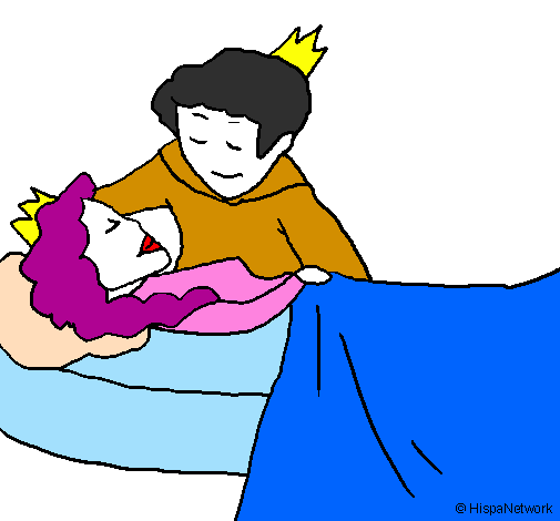 Sleeping princess and prince