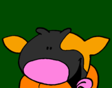 Coloring page Smiling cow painted bymelanie j.