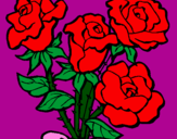 Coloring page Bunch of roses painted bylucasnr