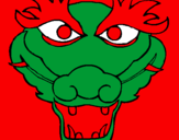 Coloring page Dragon painted byindian