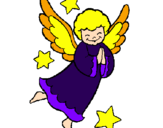 Coloring page Little angel painted byRose
