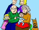 Coloring page Family  painted byuaemimi