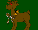 Coloring page Reindeer painted bylasifrina