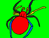Coloring page Poisonous spider painted bybaleria