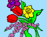 Coloring page Bunch of flowers painted bybarbara